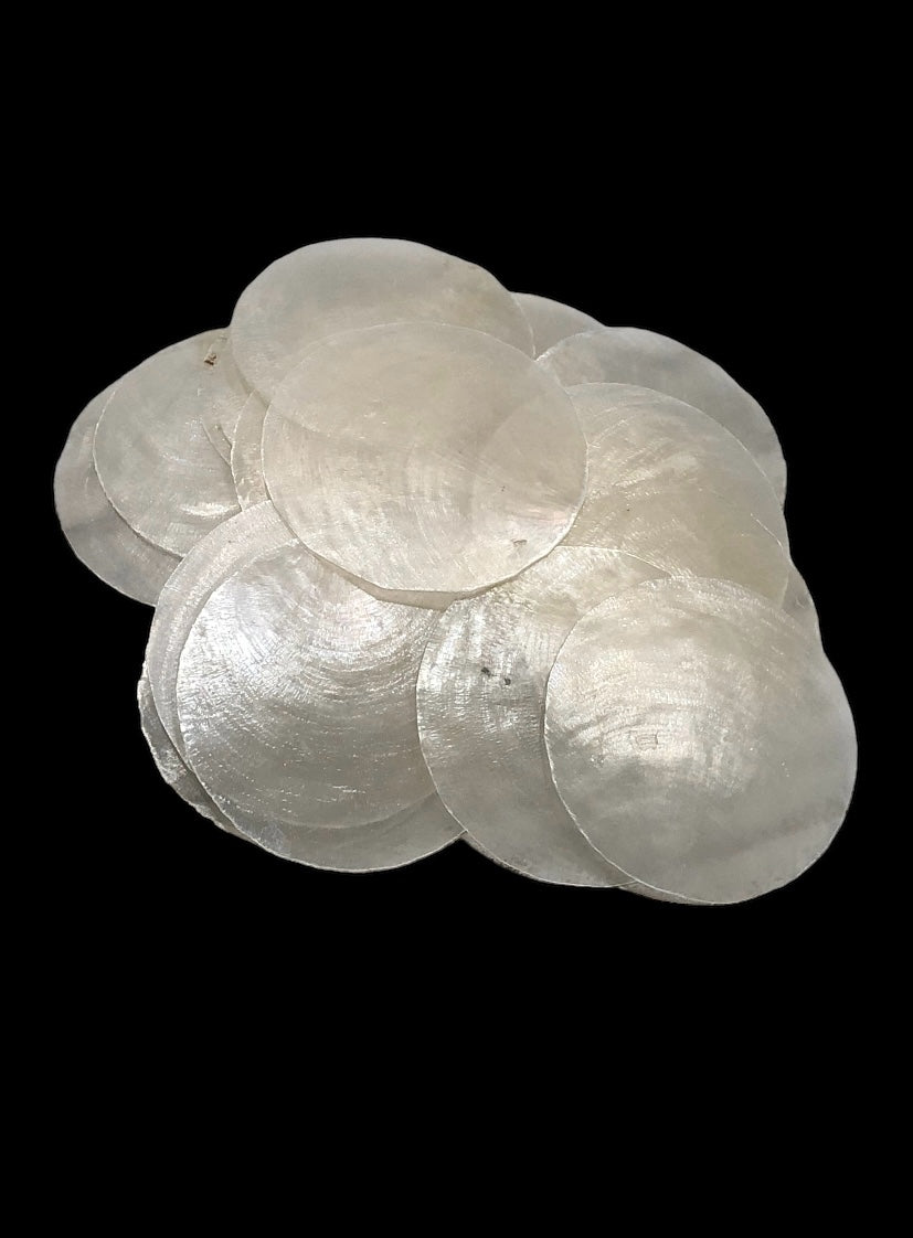 Capiz Shell Instrument 2” Capiz Shell Rounds – Barefoot Nautical Treasures